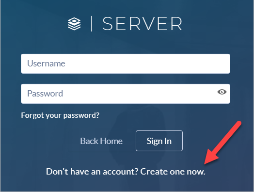 Select Don't have an account? Create one now.