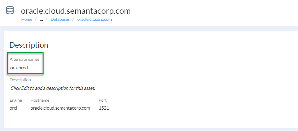 Screenshot of a database asset in Connect, showing how duplicate objects can be merged.