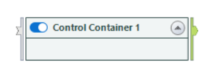 Image that shows an empty Control Container tool with its anchors.
