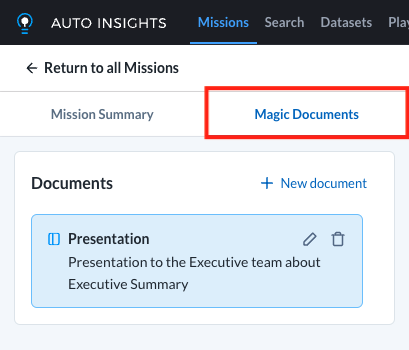 Magic Document Button