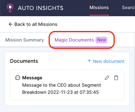 Magic Document Button