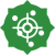 Green icon with target and plot points inside.