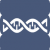 Blue icon with a double helix.