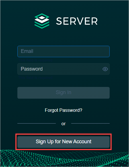 Sign In page to access Alteryx Server.