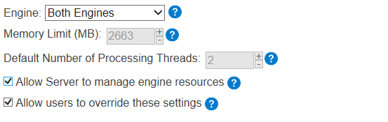 Both Engines configuration in Alteryx System Settings.