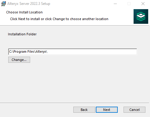 Choose your installation path or accept the default.