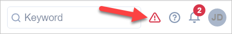 Select the warning icon that displays in the toolbar and then select I have my code.